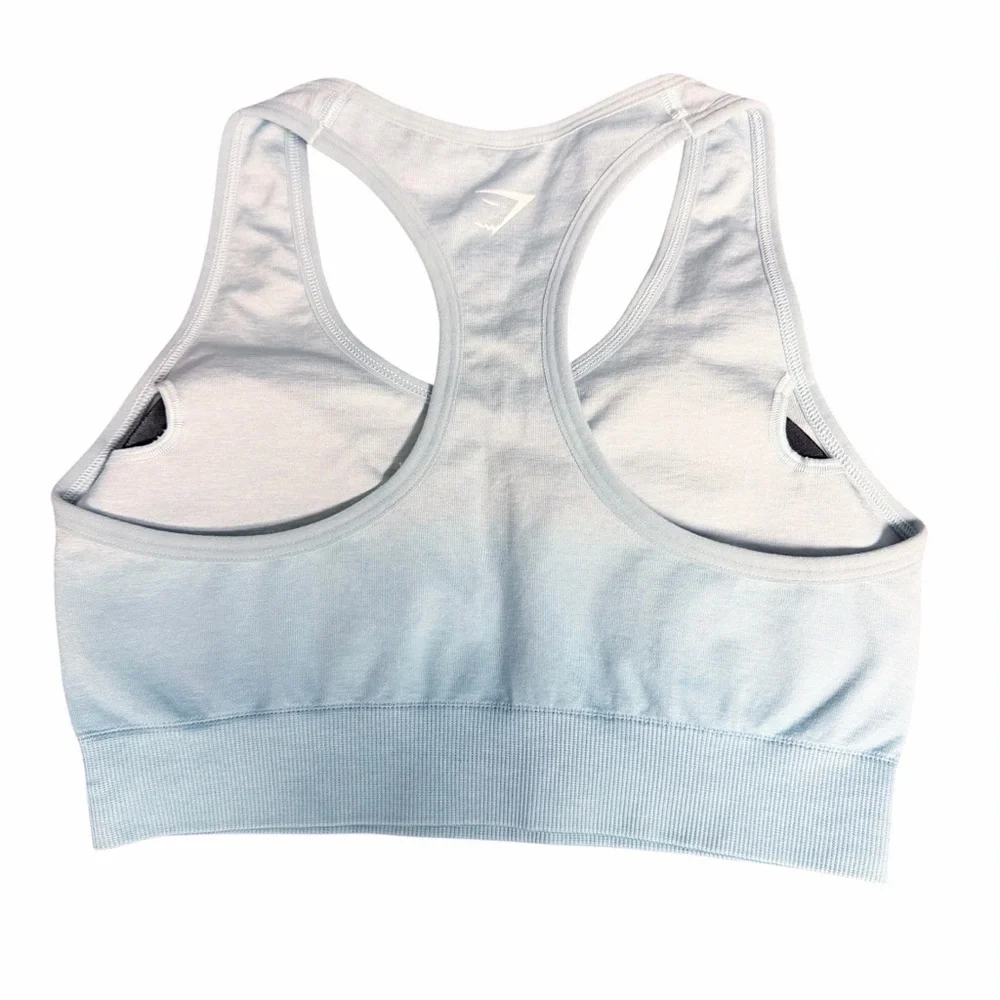 Gymshark Adapt Ombré Seamless Sports Bra Light Blue Size S - Picture 4 of 6
